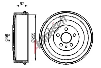 BOSCH Brzdov buben - 255 mm BO 0986477144, 0986477144