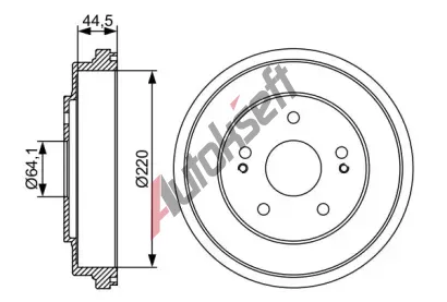 BOSCH Brzdov buben - 220 mm BO 0986477147, 0 986 477 147