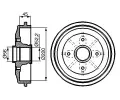 BOSCH Brzdov buben s loiskem - 203 mm BO 0986477151, 0 986 477 151