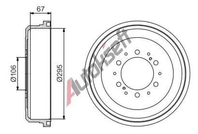 BOSCH Brzdov buben - 295 mm BO 0986477167, 0986477167
