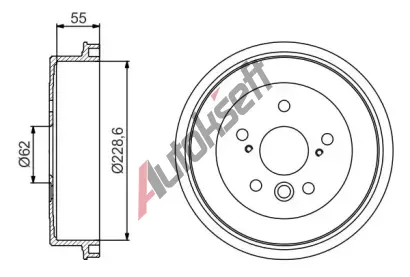 BOSCH Brzdov buben - 228,6 mm BO 0986477168, 0 986 477 168
