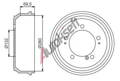 BOSCH Brzdov buben - 280 mm BO 0986477169, 0 986 477 169