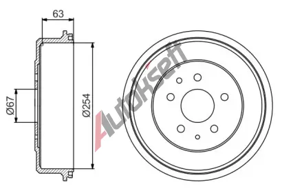 BOSCH Brzdový buben - 254 mm BO 0986477183, 0 986 477 183 BOSCH Brzdový buben - 254 mm BO 0986477183, 0 986 477 183