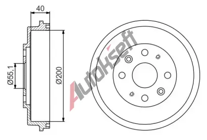BOSCH Brzdov buben - 200 mm BO 0986477191, 0 986 477 191