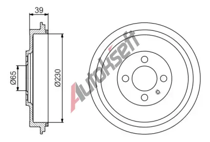 BOSCH Brzdov buben - 230 mm BO 0986477194, 0 986 477 194