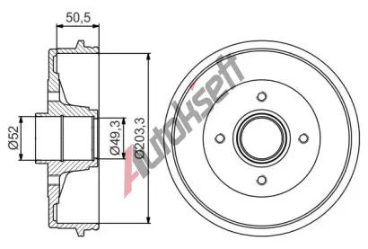 BOSCH Brzdov buben s loiskem - 203,3 mm BO 0986477211, 0 986 477 211