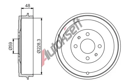 BOSCH Brzdov buben - 228,3 mm BO 0986477212, 0 986 477 212