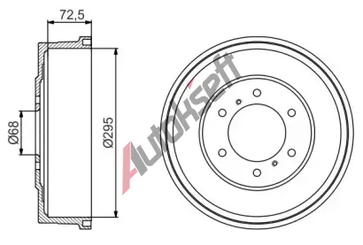 BOSCH Brzdov buben - 295 mm BO 0986477215, 0 986 477 215