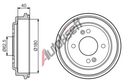 BOSCH Brzdov buben - 180 mm BO 0986477216, 0 986 477 216
