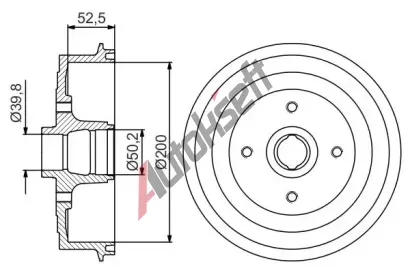 BOSCH Brzdov buben - 200 mm BO 0986477217, 0 986 477 217
