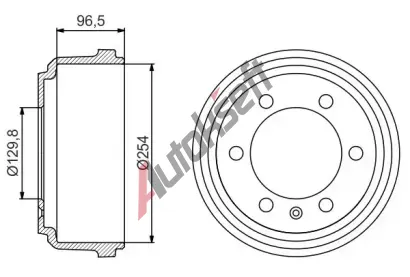 BOSCH Brzdov buben - 254 mm BO 0986477218, 0 986 477 218