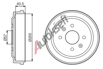 BOSCH Brzdov buben - 200 mm BO 0986477225, 0 986 477 225