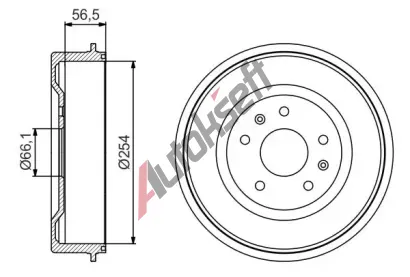 BOSCH Brzdov buben - 254 mm BO 0986477227, 0 986 477 227