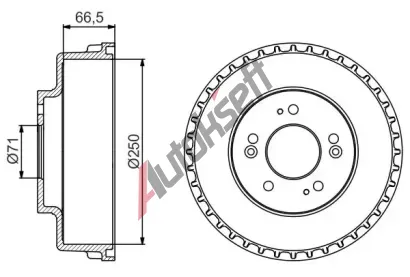 BOSCH Brzdov buben - 250 mm BO 0986477228, 0 986 477 228