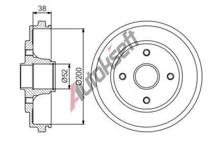 BOSCH Brzdov buben - 200 mm BO 0986477229, 0 986 477 229