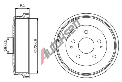 BOSCH Brzdov buben - 228,6 mm BO 0986477230, 0986477230