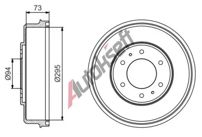BOSCH Brzdov buben - 295 mm BO 0986477232, 0 986 477 232