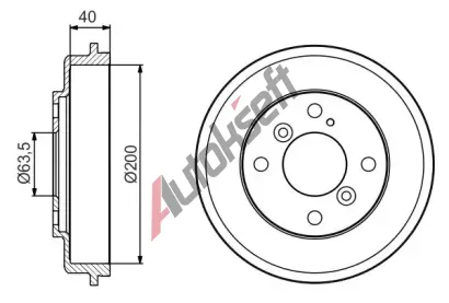 BOSCH Brzdov buben - 200 mm BO 0986477240, 0 986 477 240
