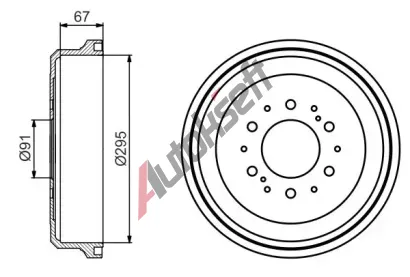 BOSCH Brzdov buben - 295 mm BO 0986477241, 0 986 477 241