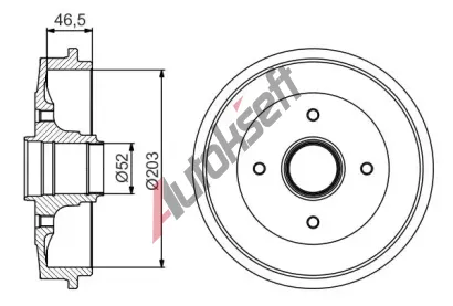 BOSCH Brzdov buben s loiskem - 203 mm BO 0986477253, 0 986 477 253