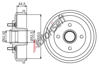 BOSCH Brzdov buben s loiskem - 203 mm BO 0986477266, 0 986 477 266