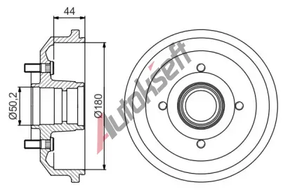 BOSCH Brzdov buben s loiskem - 180 mm BO 0986477269, 0 986 477 269