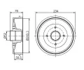 BOSCH Brzdov buben s loiskem - 203,3 mm BO 0986477289, 0 986 477 289