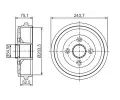 BOSCH Brzdov buben - 203,2 mm BO 0986477292, 0 986 477 292