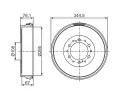 BOSCH Brzdov buben BO 0986477297, 0 986 477 297