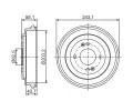 BOSCH Brzdov buben - 203,2 mm BO 0986477298, 0 986 477 298