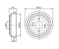 BOSCH Brzdov buben - 180 mm BO 0986477306, 0 986 477 306