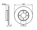 BOSCH Brzdov kotou - 239 mm BO 0986478010, 0 986 478 010