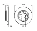 BOSCH Brzdov kotou - 325 mm BO 0986478012, 0 986 478 012