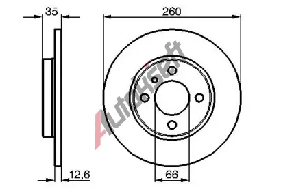BOSCH Brzdov kotou - 260 mm BO 0986478029, 0 986 478 029