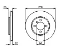 BOSCH Brzdov kotou - 260 mm BO 0986478036, 0 986 478 036