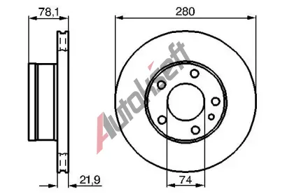 BOSCH Brzdov kotou - 280 mm BO 0986478041, 0 986 478 041