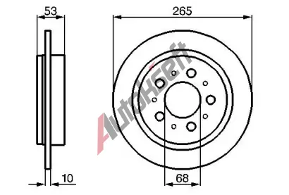 BOSCH Brzdov kotou - 265 mm BO 0986478042, 0 986 478 042