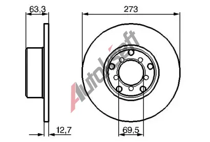 BOSCH Brzdov kotou - 273 mm BO 0986478055, 0 986 478 055