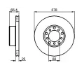 BOSCH Brzdov kotou - 278 mm BO 0986478060, 0 986 478 060