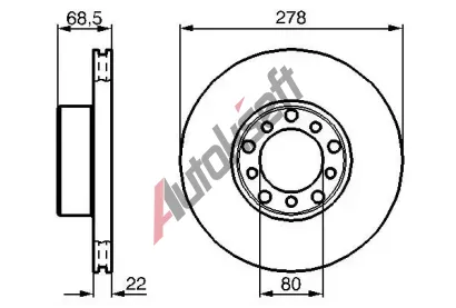 BOSCH Brzdový kotouč - 278 mm BO 0986478061, 0 986 478 061 BOSCH Brzdový kotouč - 278 mm BO 0986478061, 0 986 478 061