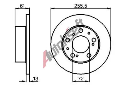 BOSCH Brzdov kotou - 257 mm BO 0986478067, 0 986 478 067