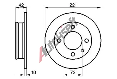 BOSCH Brzdov kotou - 221 mm BO 0986478068, 0 986 478 068