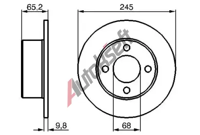 BOSCH Brzdov kotou - 245 mm BO 0986478073, 0 986 478 073