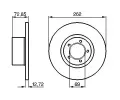 BOSCH Brzdov kotou - 262 mm BO 0986478077, 0 986 478 077