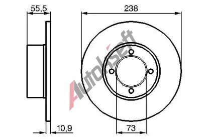 BOSCH Brzdov kotou - 238 mm BO 0986478079, 0 986 478 079