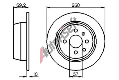 BOSCH Brzdov kotou - 260 mm BO 0986478086, 0 986 478 086