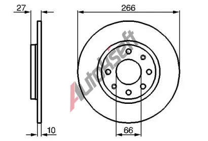 BOSCH Brzdov kotou - 266 mm BO 0986478090, 0 986 478 090