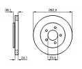 BOSCH Brzdov kotou - 281 mm BO 0986478109, 0 986 478 109