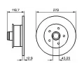 BOSCH Brzdov kotou - 278 mm BO 0986478136, 0 986 478 136