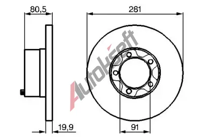 BOSCH Brzdov kotou - 281 mm BO 0986478138, 0 986 478 138